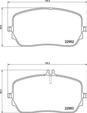 Колодки тормозные MERCEDES GLE (W167) передние (4шт.) BREMBO P50149 BREMBO