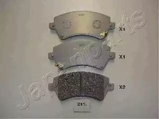 TOYOTA COROLLA _E12 11/01> 57.4x131.7x17.8 PA211AF JAPAN PARTS GROUP