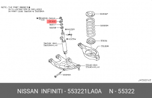 ОПОРА АМОРИЗАТОРА 55322-1LA0A 55322-1LA0A NISSAN