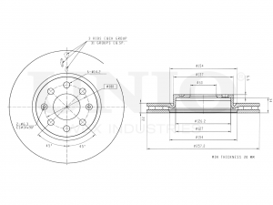Диск тормозной передний BRD-20082 UNIO
