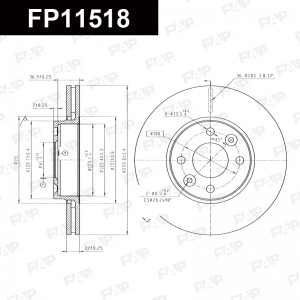 Тормозной диск с покрытием GEOMET FP11518 FP11518 FAP