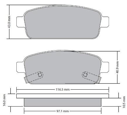 колодки дисковые зад.!\ Chevrolet Cruze/Orlando 1.4-2.0 09> FBP1725 FREMAX