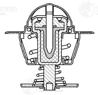 Термостат для а/м Volvo S40 (96-)/S60 (00-)/S80 (98-)/XC70 (97-) (термоэл.) (90° LT1004 LUZAR