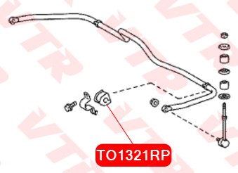 Полиуретановая втулка стабилизатора задней подвески TO1321RP VTR