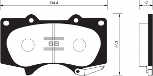 Колодки тормозные MITSUBISHI Pajero 4 (07-) TOYOTA Land Cruiser Prado (03-) пере SP2033 SANGSIN