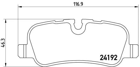 Колодки тормозные LAND ROVER Discovery,Range Rover Sport задние (4шт.) BREMBO P44019 BREMBO