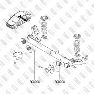 Сайлентблок задней балки RENAULT Logan 05- FG0208 FG0208 FIXAR