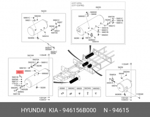 Датчик давления воздуха HYUNDAI HD120,160,170,260,270,450,500 тормозной системы  946156B000 HYUNDAI KIA