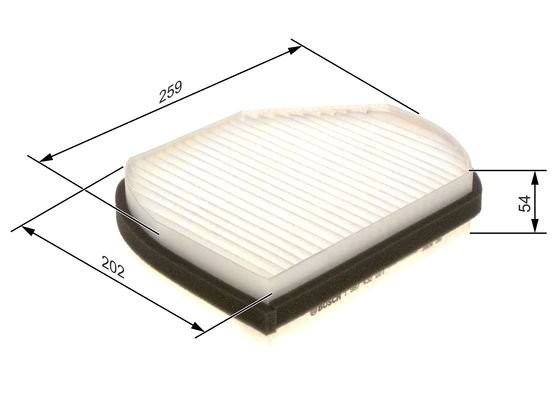 Фильтр воздушный салона MERCEDES C (W202,S202),E (W210,S210) BOSCH 1 987 432 001 BOSCH