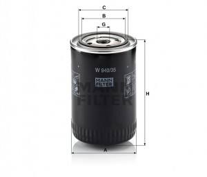 Фильтр масляный W 940-35 MANN FILTER