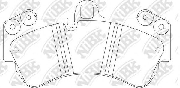 Колодки тормозные VW Touareg PORSCHE Cayenne передние (4шт.) NIBK PN0345W NIBK
