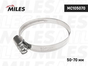 Хомут червячный 50-70/9 мм. (нержавеющая сталь) MC105070 MC105070 MILES