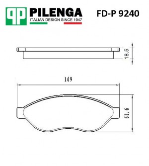 Колодки тормозные диск.передние с датчиком BOXER III FD-P9240 FDP9240 PILENGA
