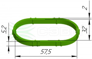 Уплотнитель ресивера для а/м Lada Largus, Renault Logan 1,6 V 16 кл. СЭВИ 5402-2312 SEVI