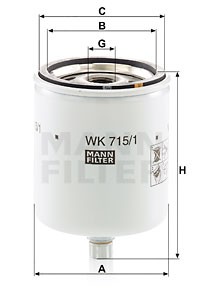 Фильтр топливный WK715/1X WK 715-1 X MANN FILTER