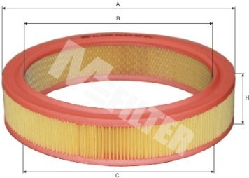 фильтр воздушный !\ Audi 80/100 1.3-2.0 <95, VW Golf/Passat 1.3-1.9 81> A-123 MFILTER AUTOMOTIVE FILTERS