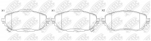 Колодки тормозные дисковые TOYOTA COROLLA 2012 PN21001 PN21001 NIBK