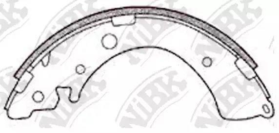 Колодки тормозные HONDA Accord (85-89),Civic (91-01) задние барабанные (4шт.) NI FN5520 NIBK