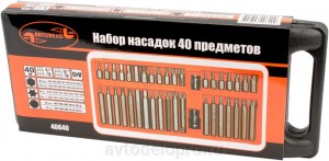 Набор бит (40 предметов) "АвтоDело" (звездочки) 40640 AVTO DELO