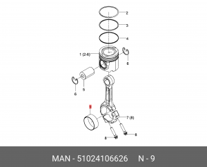 Вкладыши 51024106626 MAN