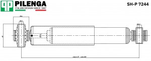 Амортизатор задний, газовый NISSAN QASHQAI I (J10) SH-P7244 SHP7244 PILENGA