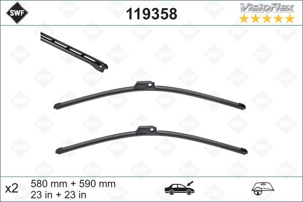 Щетка стеклоочистителя AUDI A8 590/580мм комплект Visioflex SWF 119358 SWF