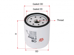 Фильтр масляный FORD TOYOTA LEXUS CHERY (уплотнение квадратного сечения) SAKURA C1110 SAKURA