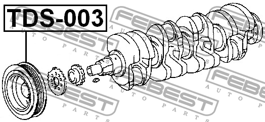 Шкив коленвала TDS-003 TDS-003 FEBEST