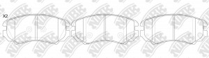 Колодки тормозные CHANGAN CS35 передние (4шт.) NIBK PN0377S NIBK