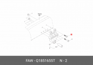 Болт FAW J6 кронштейна рессоры OE Q1851655T FAW