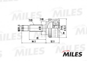 ШРУС наружный HYUNDAI ATOS 1.0/1.1 01- (с ABS) (SKF VKJA5648) GA20162 GA20162 MILES