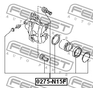 Ремкомплект тормозного суппорта 0275-N15F 0275-N15F FEBEST