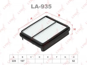 фильтр воздушный!\Suzuki Vitara/Grand Vitara 1.6-2.7/2.0TD/HDi 94> LA-935 LYNXAUTO