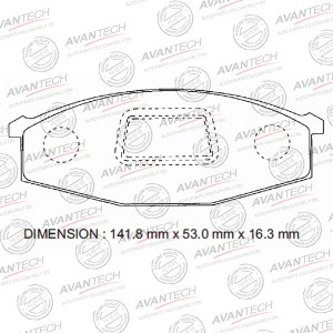 Колодки тормозные дисковые Avantech передние (противоскрипная пластина в компл.) AV689 AVANTECH