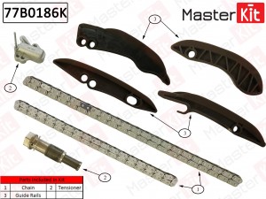Комплект цепи ГРМ BMW 5 (F10)7 (F01, F02, F03, F04)X5 (E70) N57 D30 77B0186K 77B0186K MASTER KIT