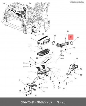 КОЛЕНО 96827737 96827737 GENERAL MOTORS