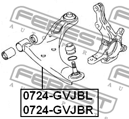 Рычаг левый SUZUKI GRAND VITARA/ESCUDO JB416/JB420/JB627 2006-2014 0724-GVJBL 0724-GVJBL FEBEST