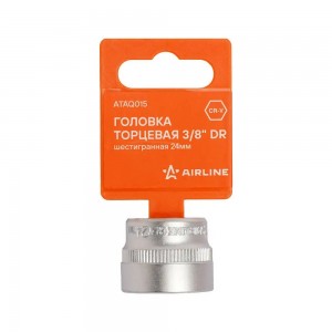 Головка торцевая 3/8 шестигранная 24мм пласт.подвес (ATAQ015) ATAQ015 AIRLINE