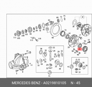 конический роликоподшипник A 021 981 01 05 MERCEDES BENZ