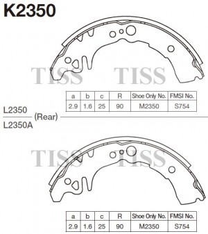 Колодки тормозные барабанные Toyota Platz NCP12,SCP11 99- K2350 K2350 MK KASHIYAMA
