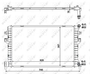 AUDI A3 [8V] (2013>)/ VW GOLF VII (2012>) 1.4 TSI CMBA 620x414x16 58471 NRF