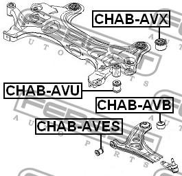 Сайлентблок рычага задний CHEVROLET AVEO 2009-2017 CHAB-AVB CHAB-AVB FEBEST