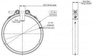 1431579 SCANIA V-образный Хомут D 127,0 mm (нерж) 68858 DINEX