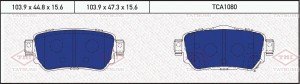Колодки тормозные дисковые задние NISSAN X-Trail 13- TCA1080 TCA1080 TATSUMI