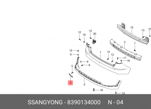 Катафот SSANGYONG Actyon (10-) бампера заднего левый OE 8390134000 SSANG YONG