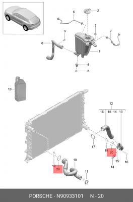 КОЛЬЦО УПЛОТНИТЕЛЬНОЕ  DICHTRING N90933101 N 909 331 01 VAG