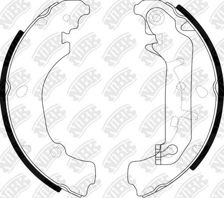 Колодки тормозные FORD Fiesta (00-) задние барабанные (4шт.) NIBK FN3421 NIBK