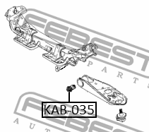 сайлентблок нижн. рычага левого! VIN: <2000701\ KIA Besta 2.2 4WD 96> KAB-035 FEBEST