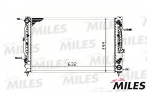 Радиатор (механическая сборка) AUDI A4 / A6 2.4-2.8/2.5TD A/T 97-06 (NISSENS 604 ACRM098 MILES
