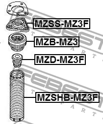 Опора амортизатора MAZDA 3 (BK) MZSS-MZ3F MZSSMZ3F FEBEST